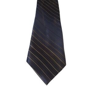 Van Heusen Neck Tie Mens Luxury Staple Navy‎ Pencil Stripe Stain Resistant